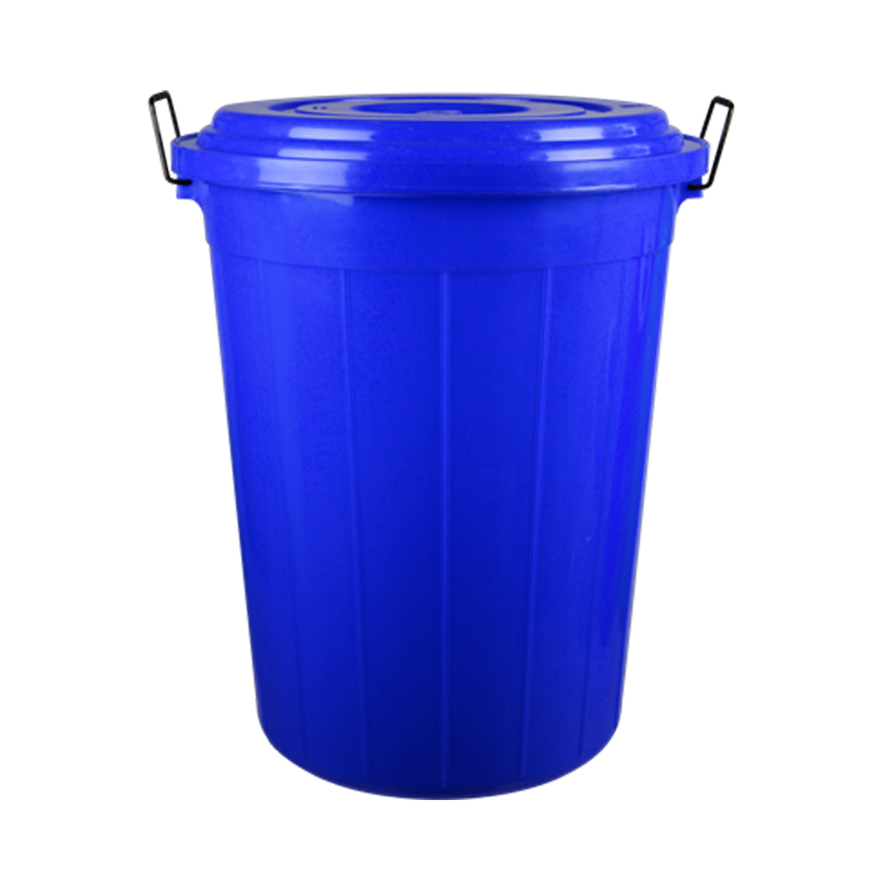Plastic Drum With Lid (80 Ltr) (Blue)